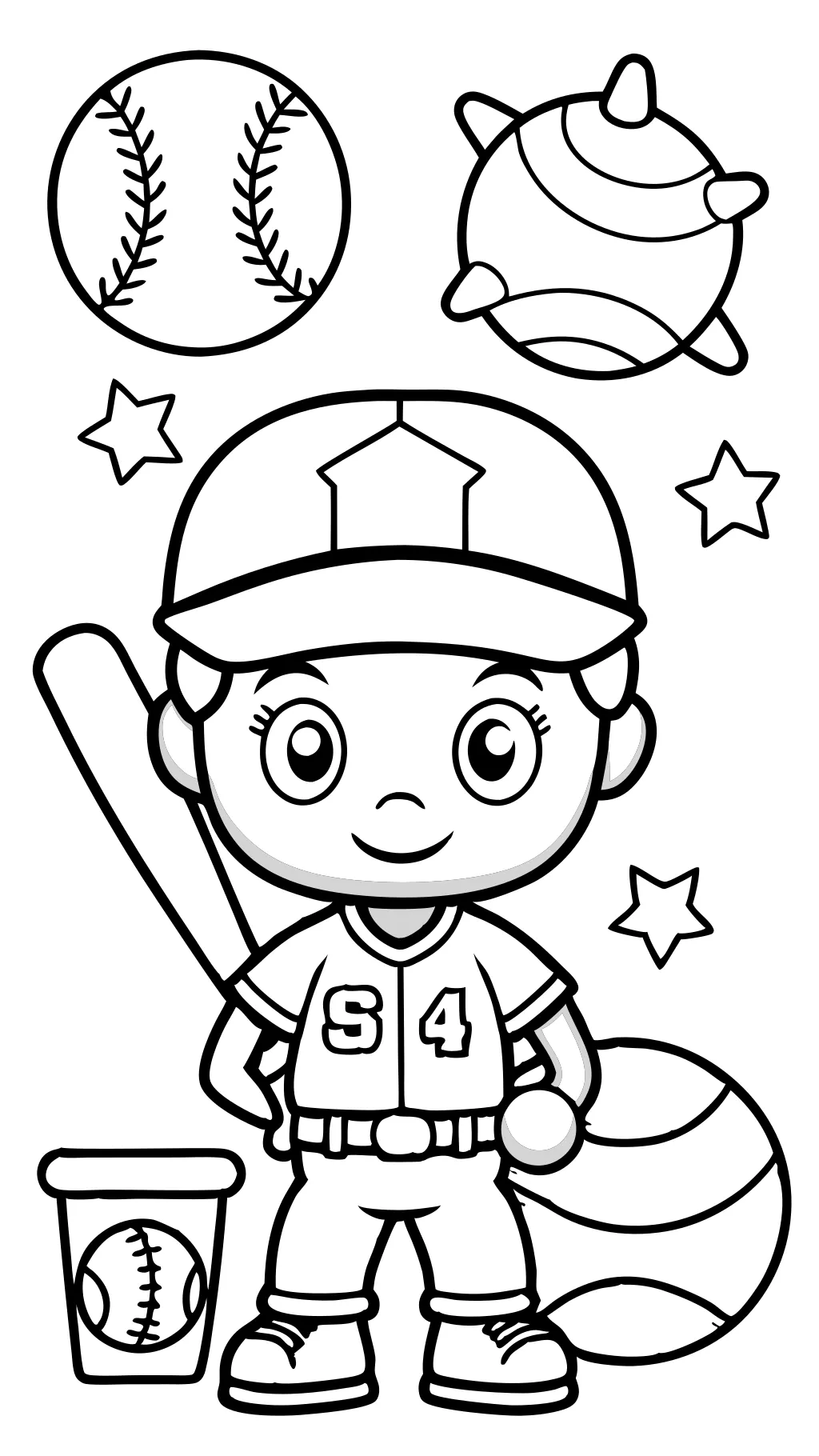 free coloring pages baseball